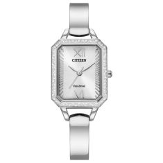 image of Citizen Eco-Drive Silhouette Crystal Stainless Steel Bracelet  Watch | 23mm | EM0980-50A with sku:20238531
