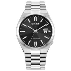 Citizen Eco-Drive TSUYOSA Collection Automatic Black Dial Stainless Steel Watch 40mm - NJ0150-56E