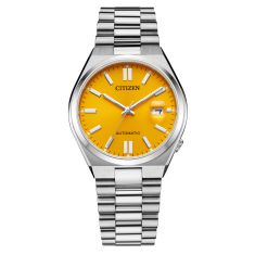 Citizen Eco-Drive Tsuyosa Yellow Dial and Stainless Steel Bracelet Watch 40mm NJ0150-56Z