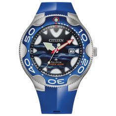 Citizen Eco Drive Promaster Dive Blue Dial and Blue Polyurethane Strap Watch 46mm - BN0238-02L