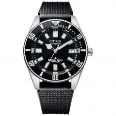 Citizen Promaster Dive Automatic Black Polyurethane Strap Watch | 41mm | NB6021-17E