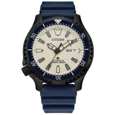 Citizen Promaster Dive Automatic White Dial and Black Polyurethane Strap Watch | 44mm | NY0137-09A