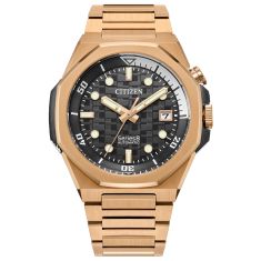 Citizen Series8 890 Automatic Gray Dial Rose Gold-Tone Watch 42.6mm - NB6069-53H