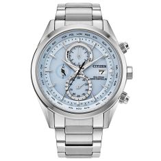 Citizen Sport Luxury Blue Dial Stainless Steel Bracelet Watch 43mm - AT8260-51M