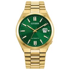 Citizen Tsuyosa Automatic Green Dial Yellow Gold-Tone Watch 40mm - NJ0152-51X