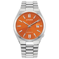 Citizen Tsuyosa Automatic Orange Dial Stainless Steel Watch 40mm - NJ0151-53Z
