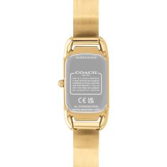 COACH Cadie Black Dial Gold-Tone Crystal Bangle Bracelet Watch 17.5mm x 28.5mm - 14504250