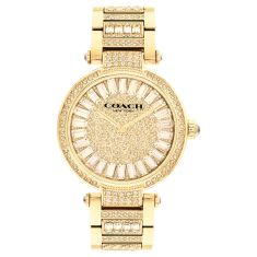 COACH Cary Crystal Gold-Tone Bracelet Watch 34mm - 14504268