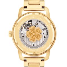 COACH Cruiser Automatic Crystal Tea Rose Dial Gold-Tone Bracelet Watch 37mm - 14504368