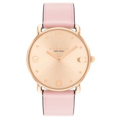 COACH Elliot Rose Gold-Tone Dial Blush Pink Leather Strap Watch 36mm - 14504288
