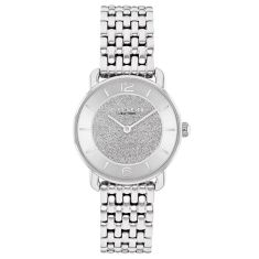 COACH Elliot Silver-Tone Glitter Dial Stainless Steel Bracelet Watch 28mm - 14504369