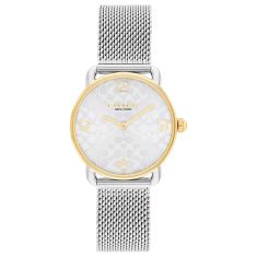 COACH Elliot Silver-Tone Signature Dial Two-Tone Watch and Bracelet Gift Set 28mm - 14000115