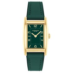 COACH Reese Green Dial Green Leather Strap Watch 24mmx35mm - 14504354