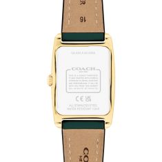 COACH Reese Green Dial Green Leather Strap Watch 24mmx35mm - 14504354