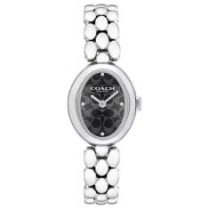 COACH Sammy Black Signature Dial Stainless Steel Bracelet Watch 22mm - 14504420
