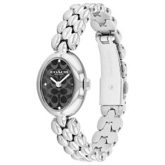 COACH Sammy Black Signature Dial Stainless Steel Bracelet Watch 22mm - 14504420