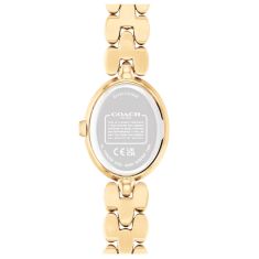 COACH Sammy White Signature Dial Gold-Tone Bracelet Watch 22mm - 14504417