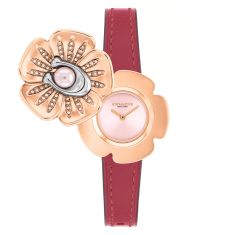 COACH Tea Rose Hidden Pink Dial Rouge Leather Strap Watch 28mm - 14504150