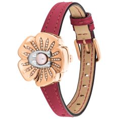 COACH Tea Rose Hidden Pink Dial Rouge Leather Strap Watch 28mm - 14504150