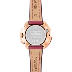 COACH Tea Rose Hidden Pink Dial Rouge Leather Strap Watch 28mm - 14504150