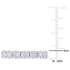 Created White Sapphire Sterling Silver Eternity Ring