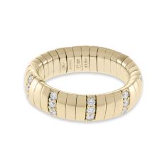 Crivelli 1/2ctw Diamond 18k Yellow Gold Stretch Ring - Size 7