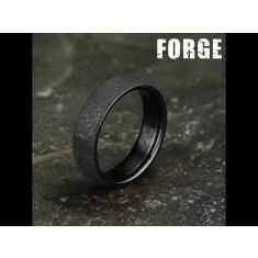 Black Titanium Concrete Texture Comfort Fit Band 6.5mm