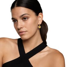 David Yurman Albion Drop Earrings in 18K Yellow Gold with Citrine and Diamonds, 10mm