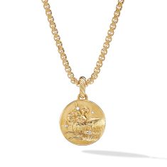 David Yurman Aries Amulet in 18K Yellow Gold with Diamonds