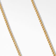 David Yurman Box Chain Necklace in 18K Yellow Gold