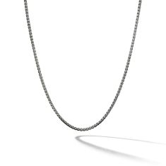 David Yurman Box Chain Necklace in Sterling Silver 1.7mm 18 Inches REEDS Jewelers