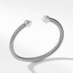 image of David Yurman Cable Classics Collection Bracelet with Pearls and Diamonds - Extra Small with sku:B04182SSDPEDIXS