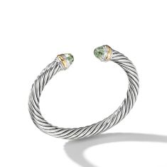 David Yurman Cable Classic Collection Bracelet with Citrine and 14k Yellow Gold 7mm REEDS Jewelers