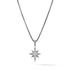 David Yurman Cable Collectibles North Star Necklace with Pave Diamonds