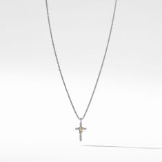 David yurman petite x cross necklace store with 14k gold
