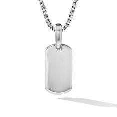 image of David Yurman Chevron Tag in Sterling Silver 21mm with sku:20435525