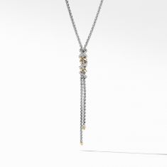 David Yurman Cable Collectibles Om Necklace with Diamonds in 18K Gold REEDS Jewelers