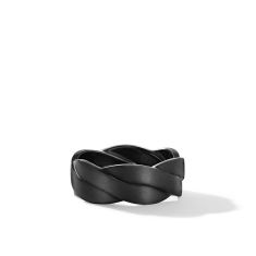 Men's David Yurman Helios Band Ring in Black Titanium, 9mm