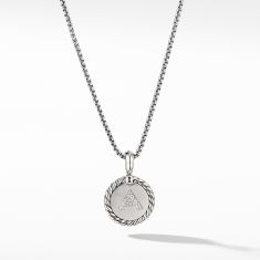 David Yurman Initial Charm Necklace with Diamonds Letter D