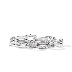 David Yurman Madison Chain Bracelet in Sterling Silver with Diamonds 11mm