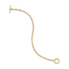 David Yurman DY Madison Toggle Chain Bracelet in 18K Yellow Gold with Diamonds
