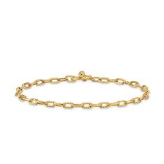 David Yurman DY Madison Toggle Chain Bracelet in 18K Yellow Gold with Diamonds