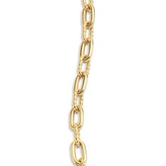 David Yurman DY Madison Toggle Chain Bracelet in 18K Yellow Gold with Diamonds