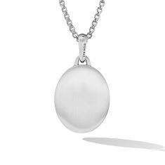 David Yurman Mary Amulet in Sterling Silver with Black Diamonds 20mm