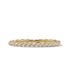 David Yurman Paveflex Bracelet in 18K Gold with Diamonds - Medium