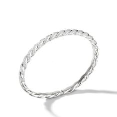 David Yurman Pave flex Bracelet in 18K White Gold with Diamonds
