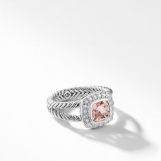 David Yurman Petite Albion Ring with Prasiolite and Diamonds REEDS Jewelers