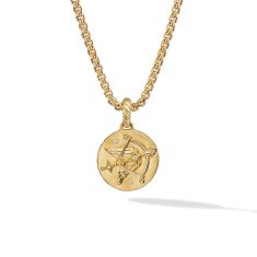 David Yurman Sagittarius Amulet in 18K Yellow Gold with Diamonds