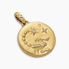 image of David Yurman Scorpio Amulet in 18K Yellow Gold with Diamonds with sku:20210761