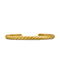 Cable Flex Bracelet in Sterling Silver with 14K Yellow Gold